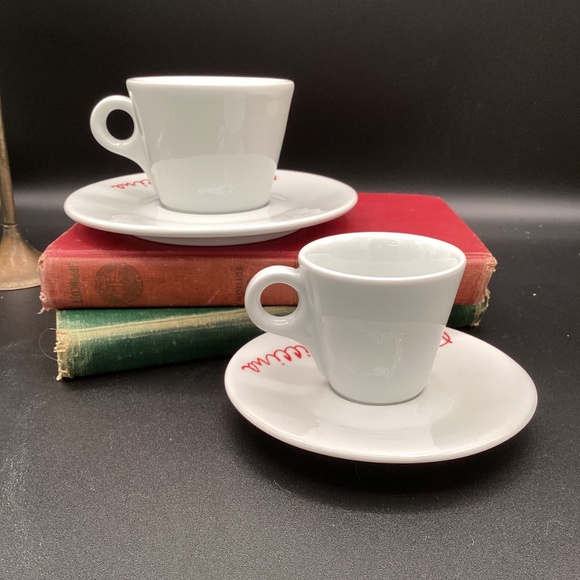 LavAzza Cappaccino and Espresso Cup and Saucer limited edition kiss me, baby - Picture 3 of 9